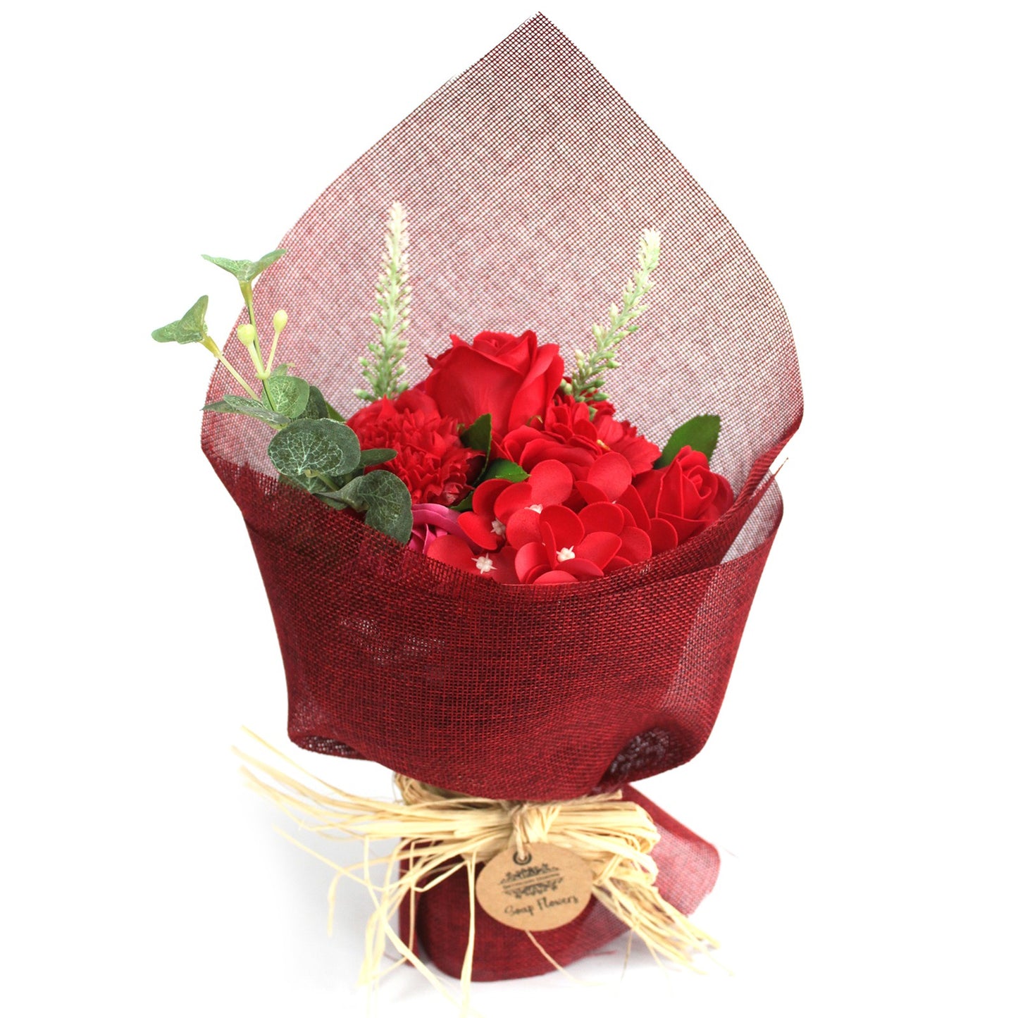 Bouquet de fleurs en savon - rouge
