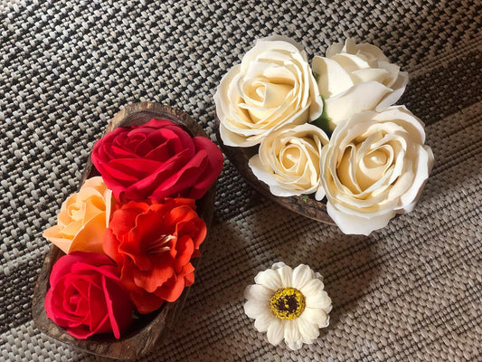 Coffret cadeaux fleurs Roses et pivoine