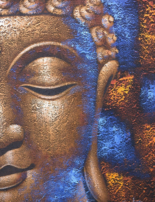 Tableau visage de Bouddha
