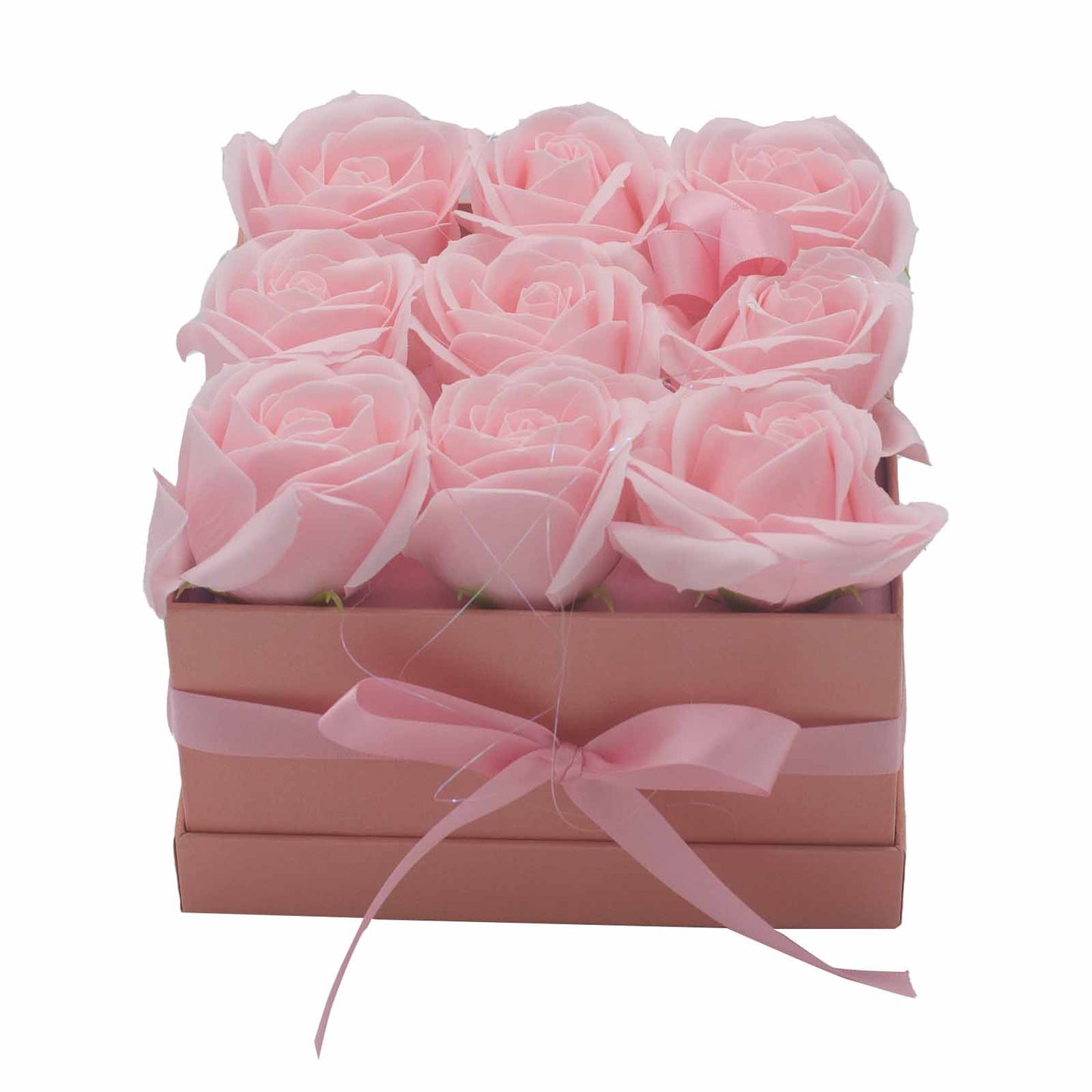 Soap Flower Bouquet - Pink Roses - Square