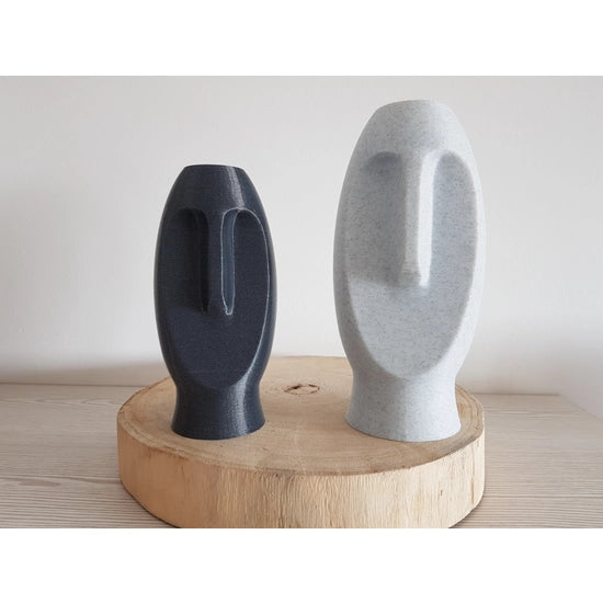 Vase Moai - Volcan gris - Impression 3D