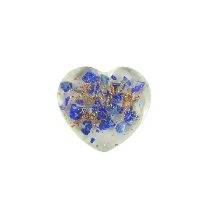 Lapis lazuli resin heart