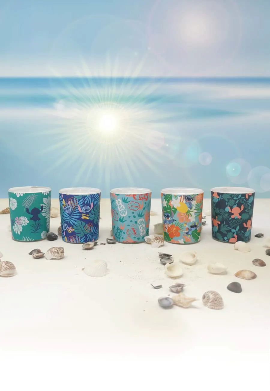 "Stitch on The Beach", box of 5 Disney Scented Candles