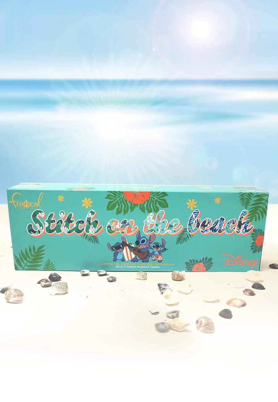 "Stitch on The Beach", coffret de 5 Bougies Parfumées Disney
