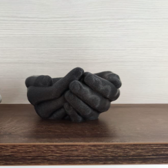 Hand-shaped flower pot - Black