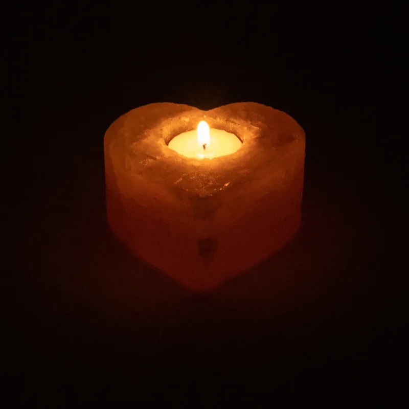heart shaped candle holder