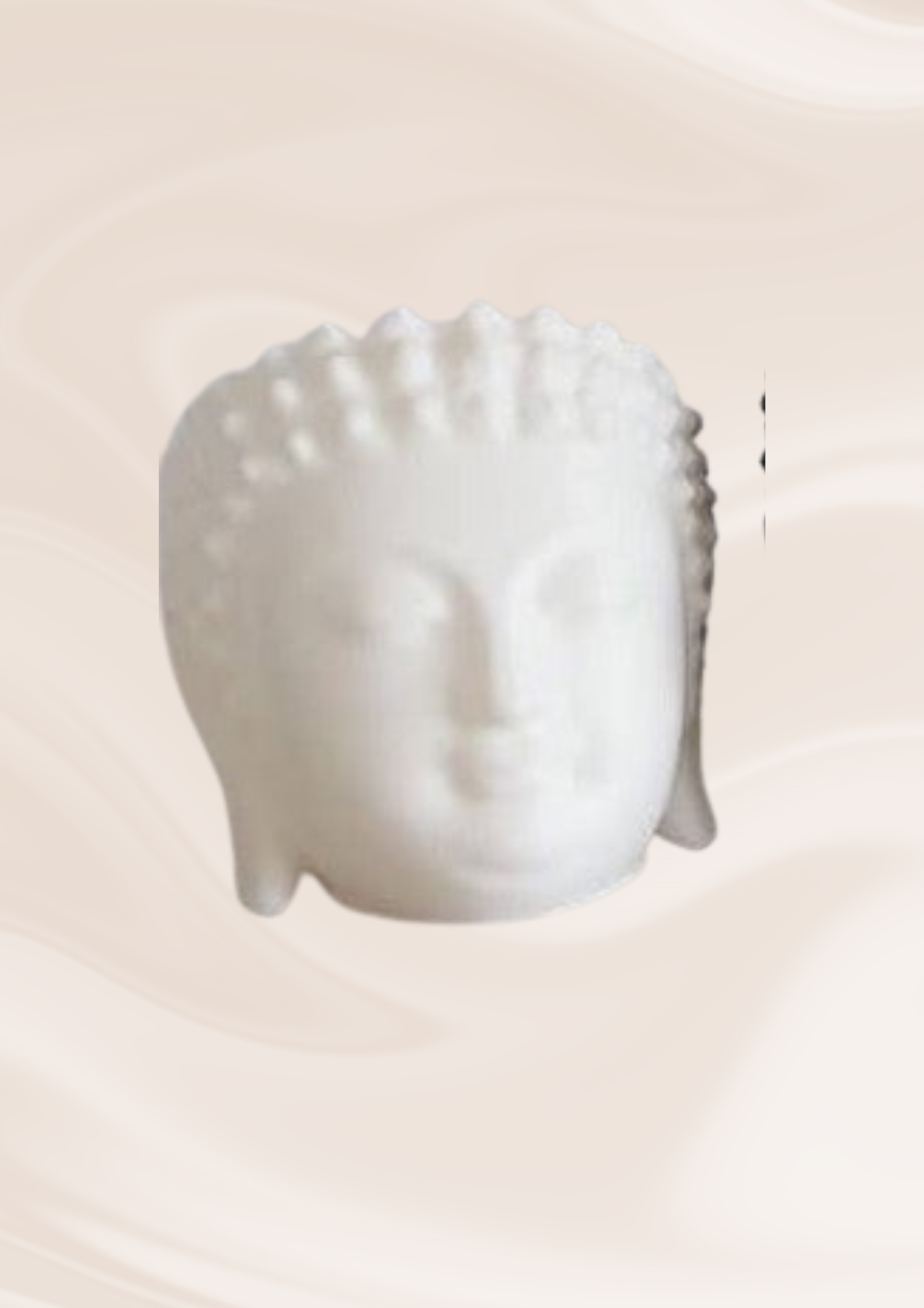 Buddha Head Planter - White