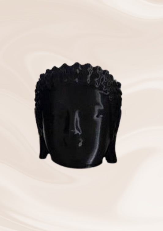 Buddha Head Planter - Black