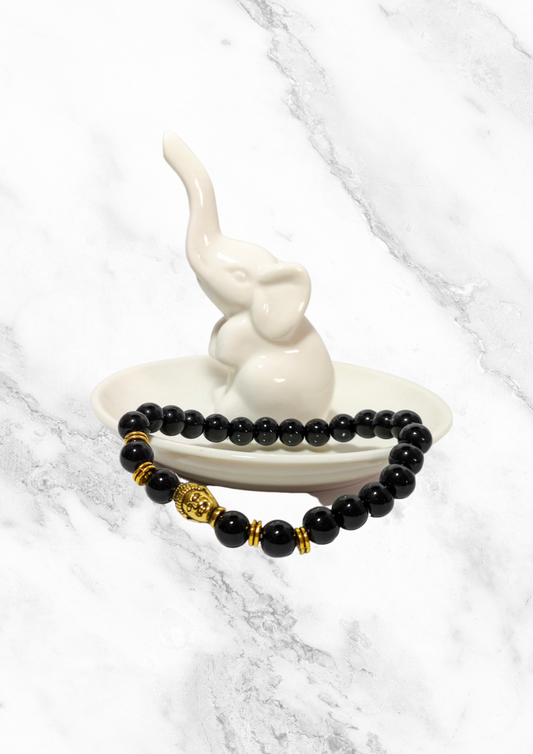 Bracelet Bouddha en obsidienne