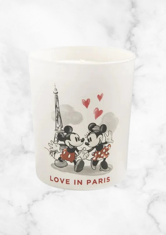 DISNEY MICKEY &amp; MINNIE “LOVE IN PARIS” SCENTED CANDLE