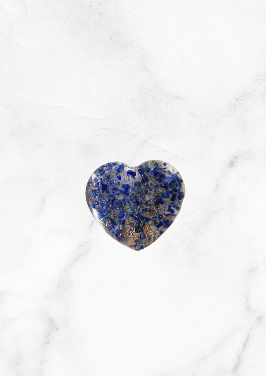 Cœur en résine lapis-lazuli